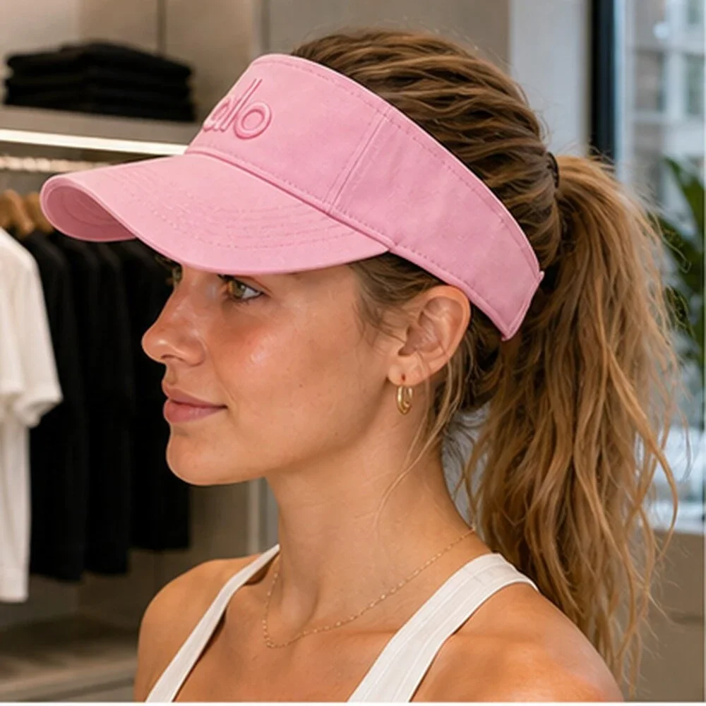 ALO Yoga Pink Active Open Top Visor Hat NWT